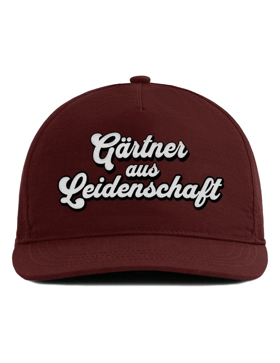Snapback Cap – Gärtner aus Leidenschaft – Unisex - Bestickt - Schwarzer - Kaffee