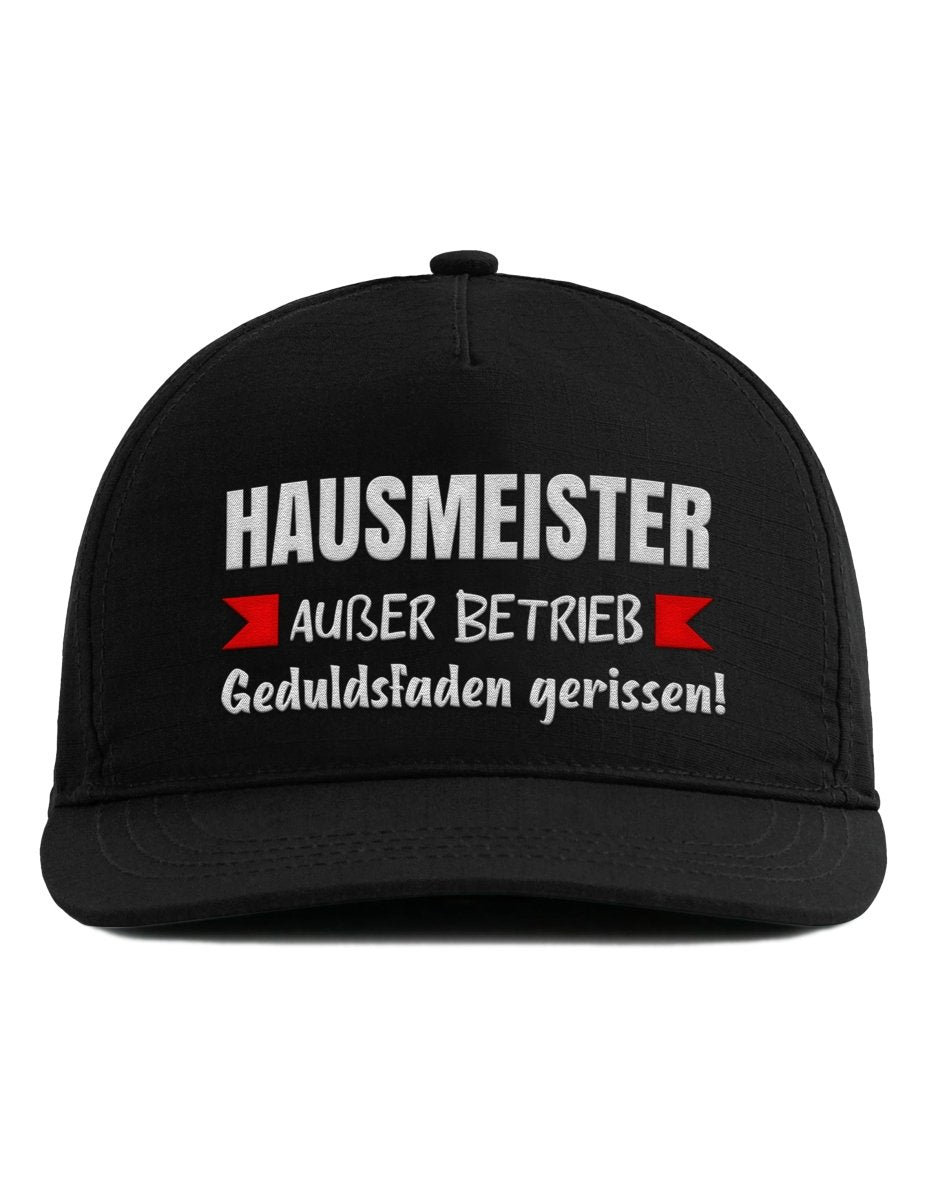 Snapback Cap – Hausmeister Außer Betrieb – Unisex Basecap - Bestickt - Schwarzer - Kaffee