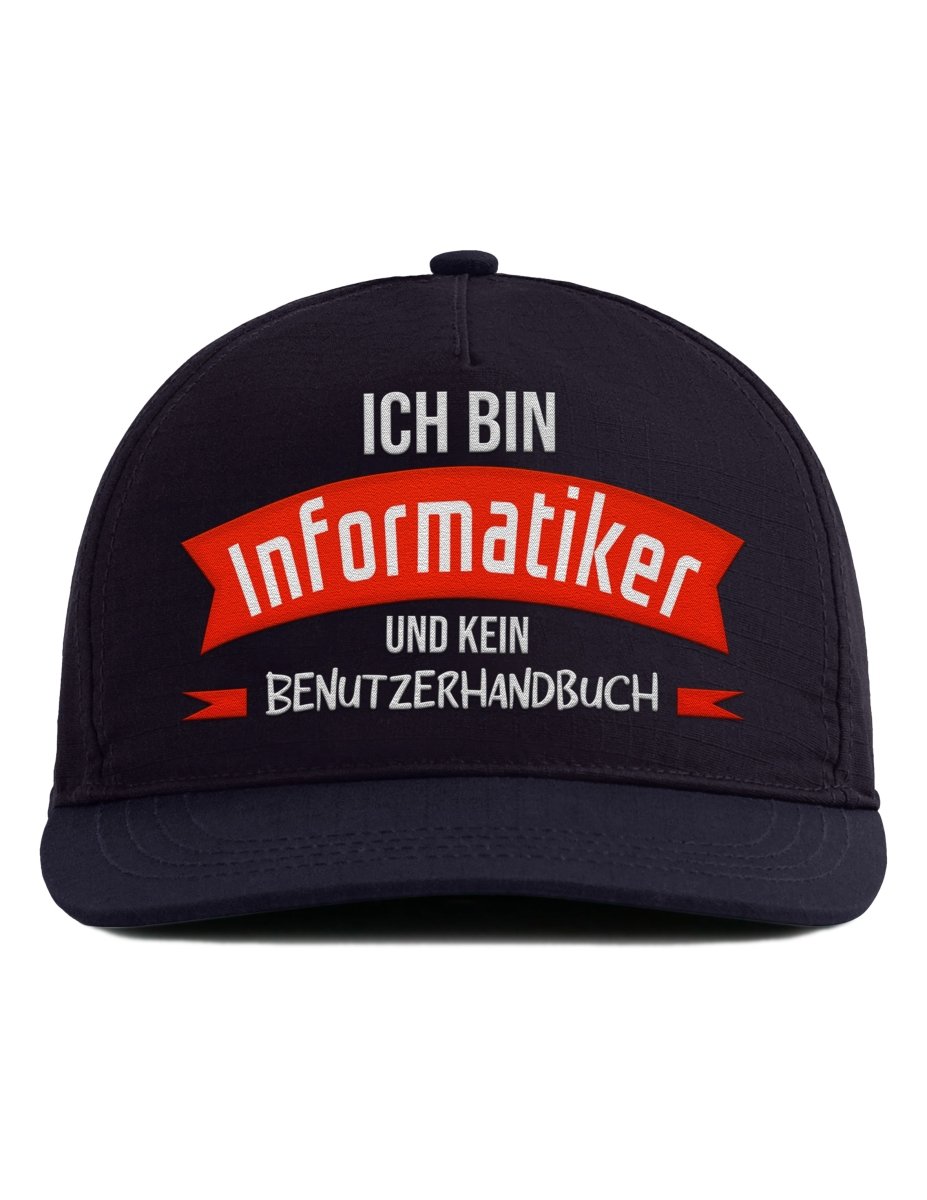 Snapback Cap – Ich bin Informatiker – Unisex Basecap - Bestickt - Schwarzer - Kaffee