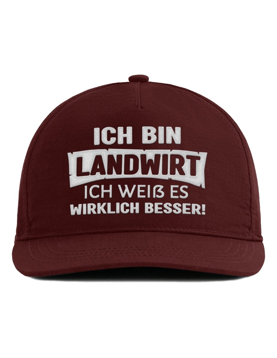 Snapback Cap – Ich bin Landwirt – Bestickt – Unisex Basecap - Schwarzer - Kaffee