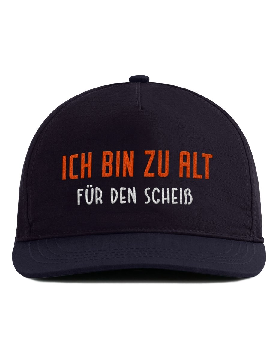 Snapback Cap – Ich bin zu alt für diesen Scheiß – Bestickt – Unisex Basecap - Schwarzer - Kaffee