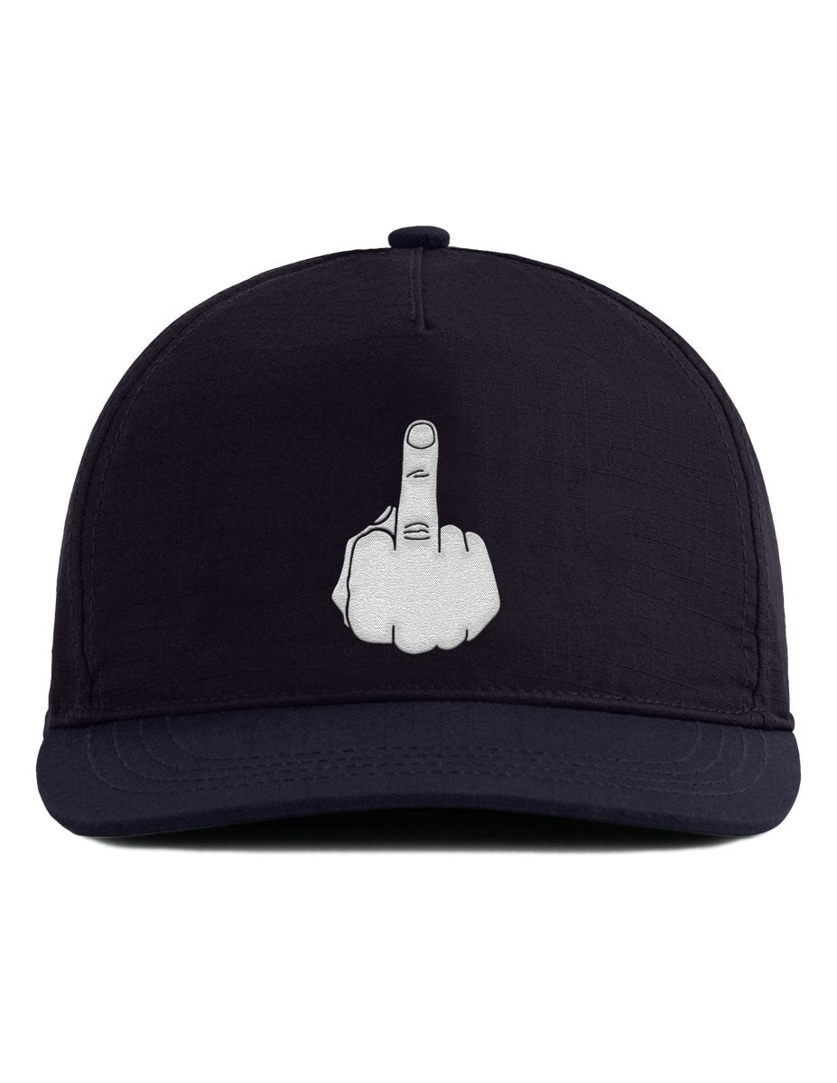 Snapback Cap – Mittelfinger – Unisex Basecap - Bestickt - Schwarzer - Kaffee