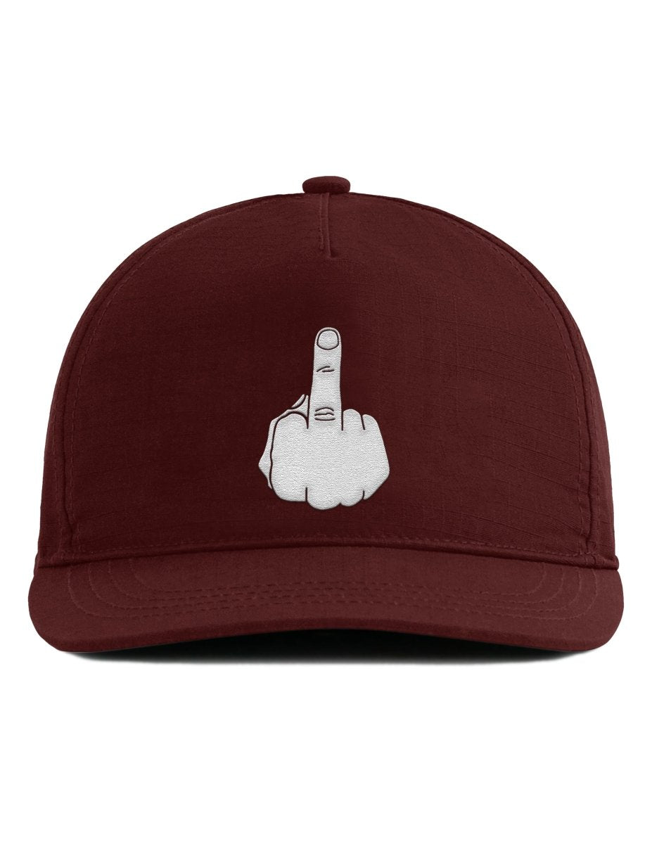 Snapback Cap – Mittelfinger – Unisex Basecap - Bestickt - Schwarzer - Kaffee