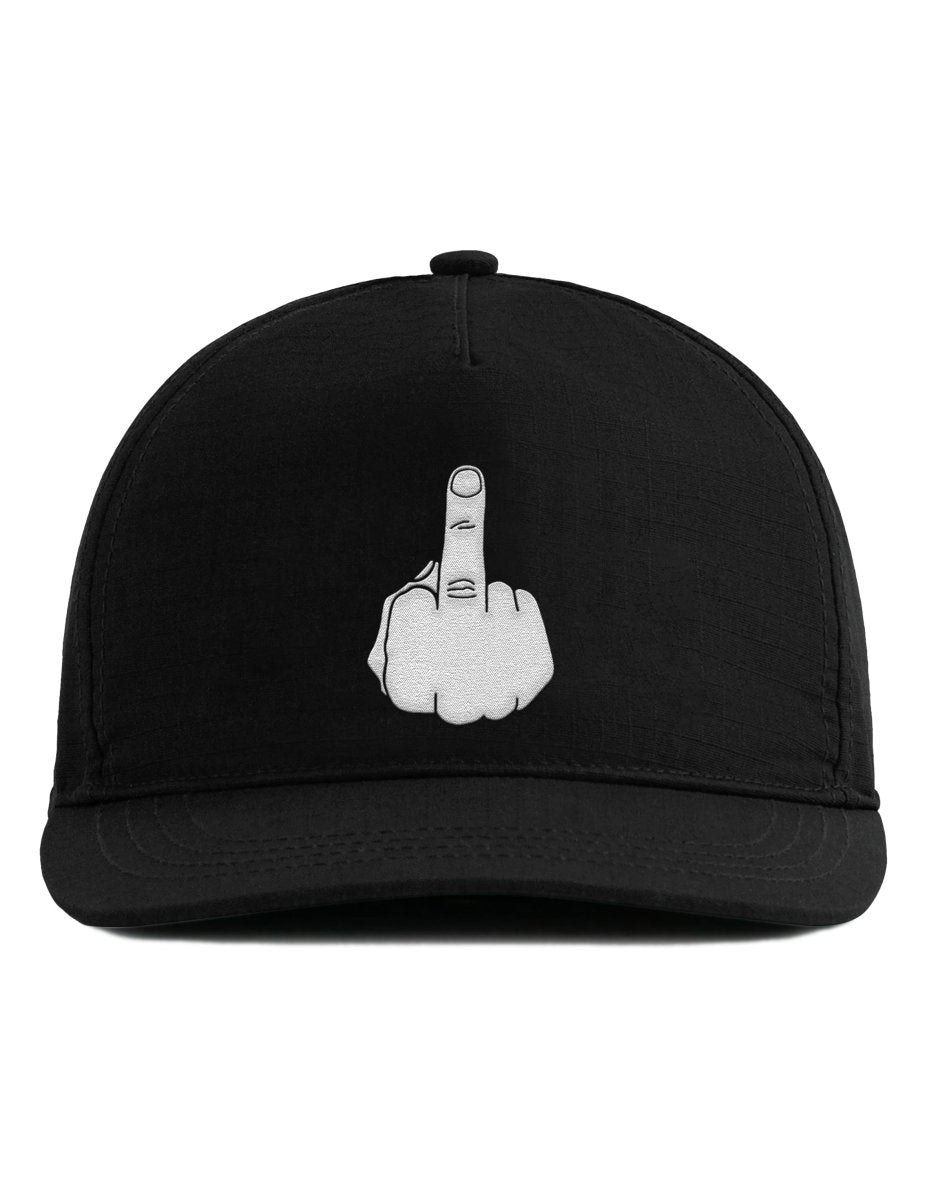 Snapback Cap – Mittelfinger – Unisex Basecap - Bestickt - Schwarzer - Kaffee