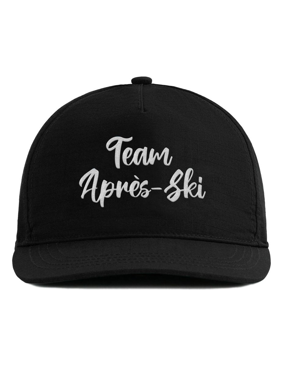 Snapback Cap – Team Apres - Ski – Unisex - Bestickt - Schwarzer - Kaffee