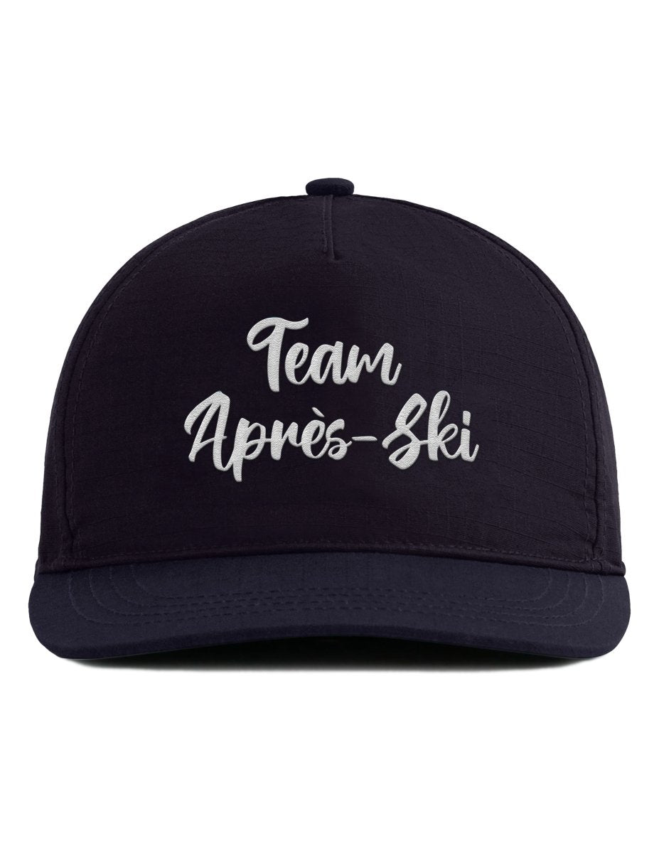 Snapback Cap – Team Apres - Ski – Unisex - Bestickt - Schwarzer - Kaffee