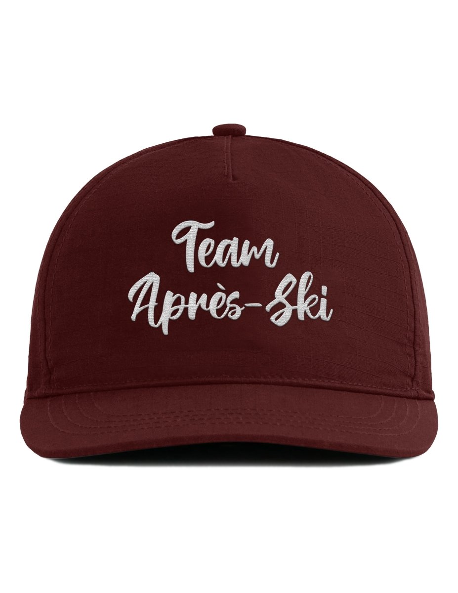 Snapback Cap – Team Apres - Ski – Unisex - Bestickt - Schwarzer - Kaffee