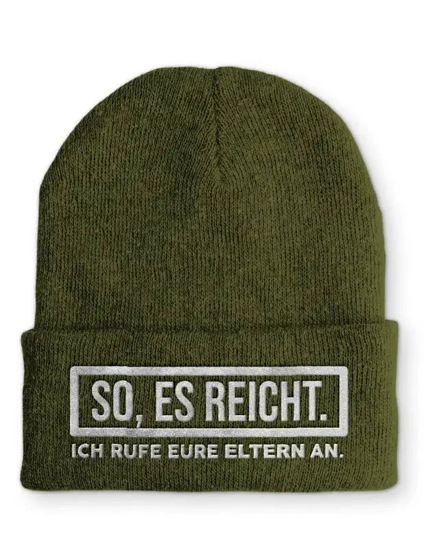 So, es reicht. Ich rufe eure Eltern an. Statement Beanie Mütze mit Spruch - tshirtladen - Mütze