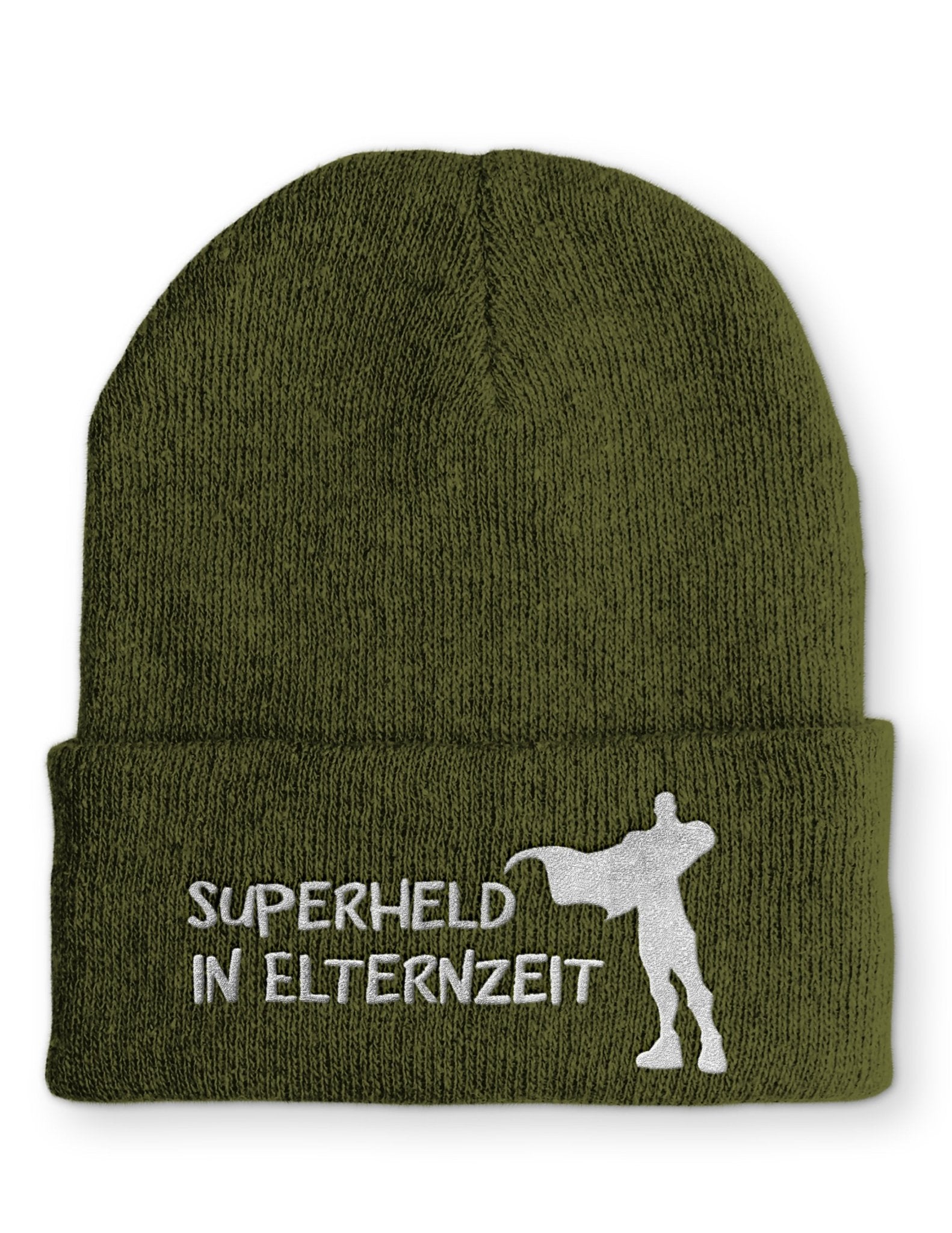 Superheld in Elternzeit Beanie Mütze mit Spruch - tshirtladen - Mütze