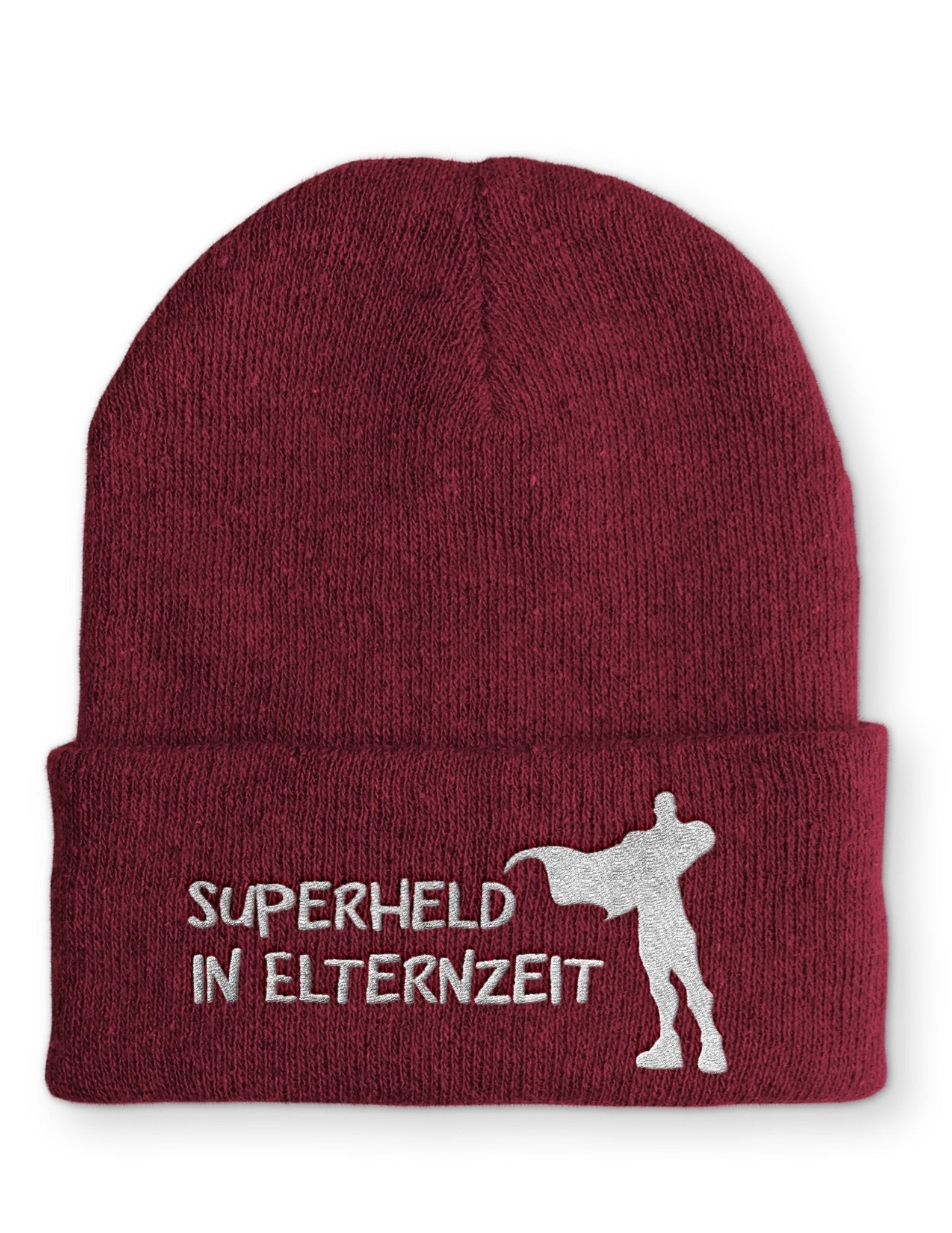 Superheld in Elternzeit Beanie Mütze mit Spruch - tshirtladen - Mütze