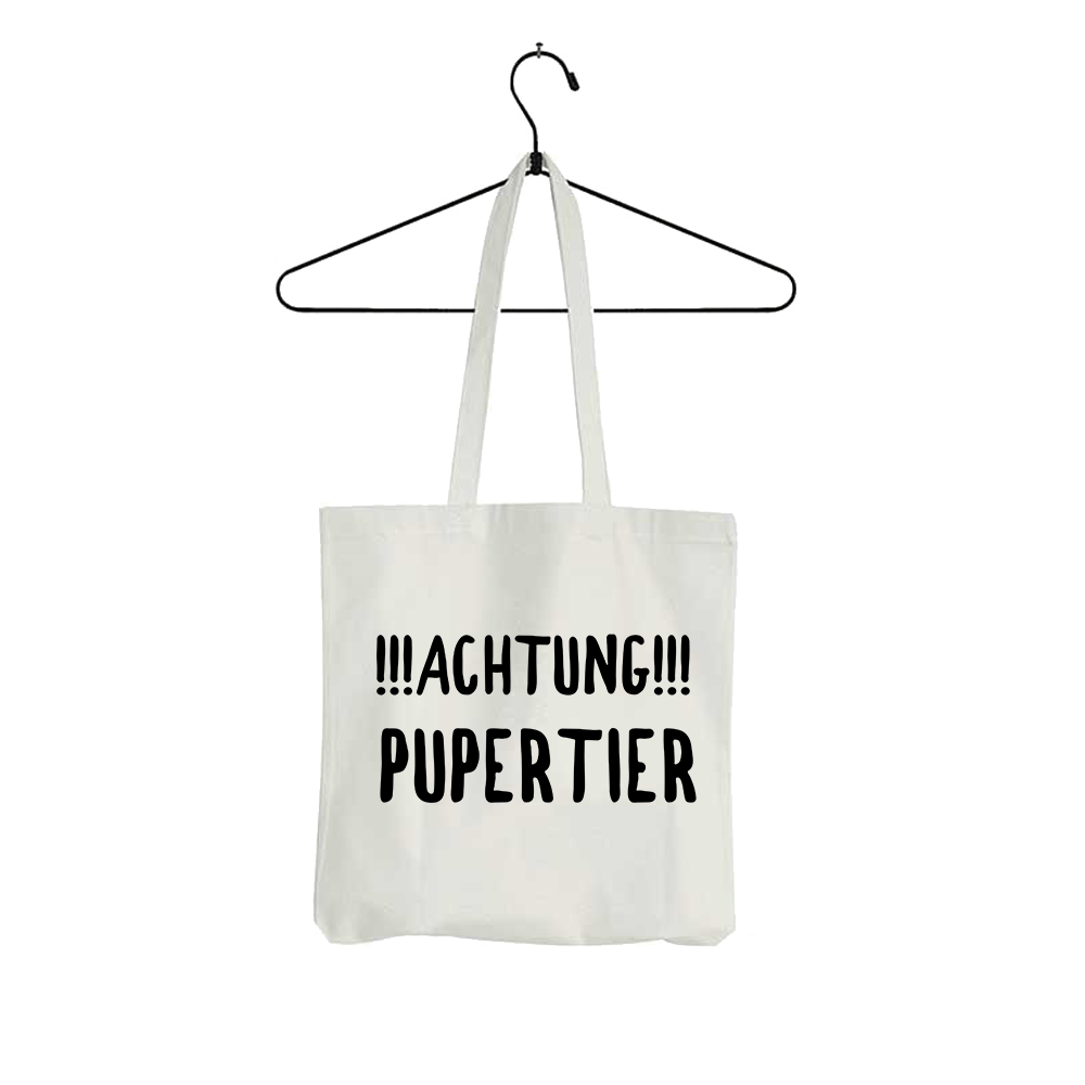 Tasche Achtung Pupertier - Schwarzer - Kaffee