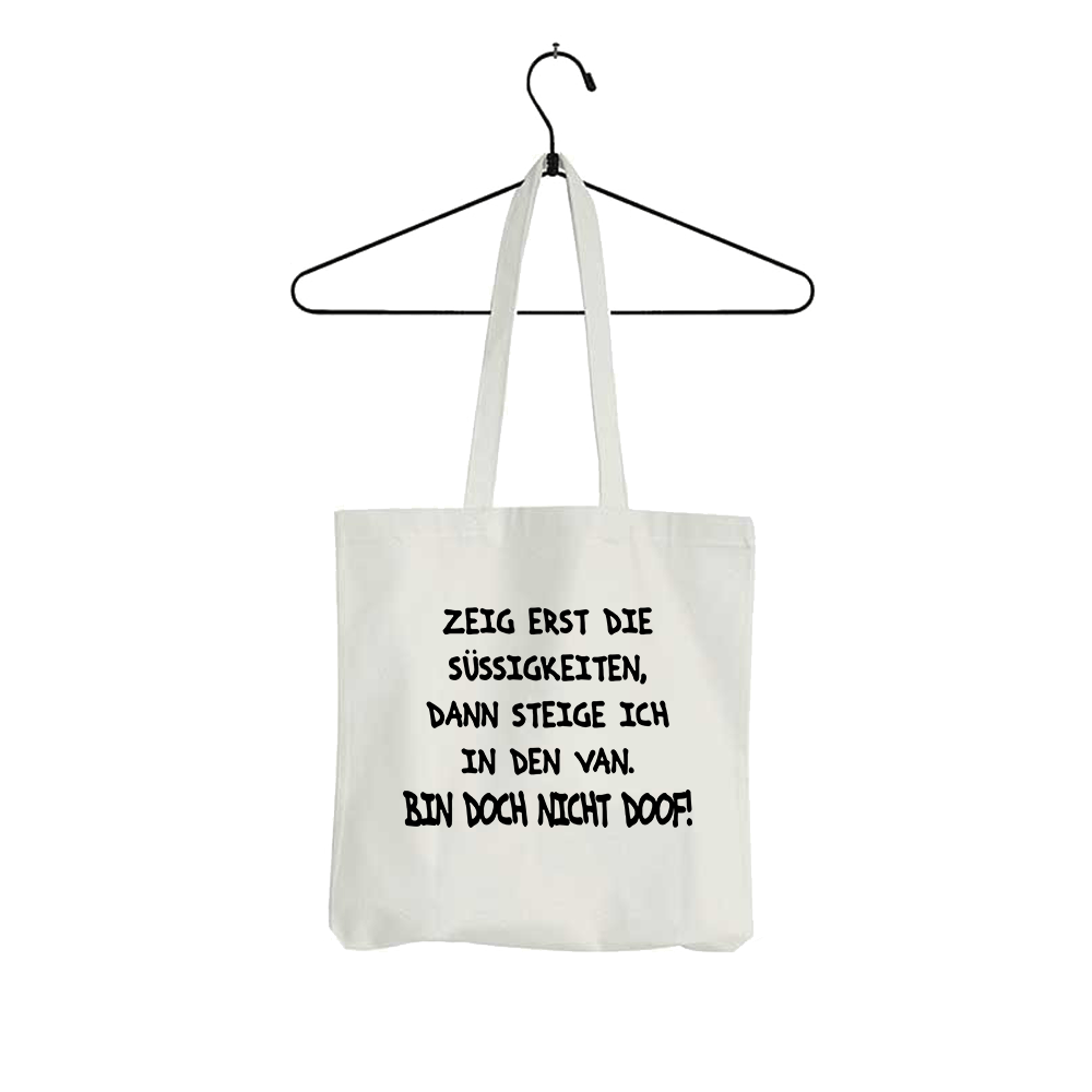 Tasche Bin doch nicht doof - Schwarzer - Kaffee