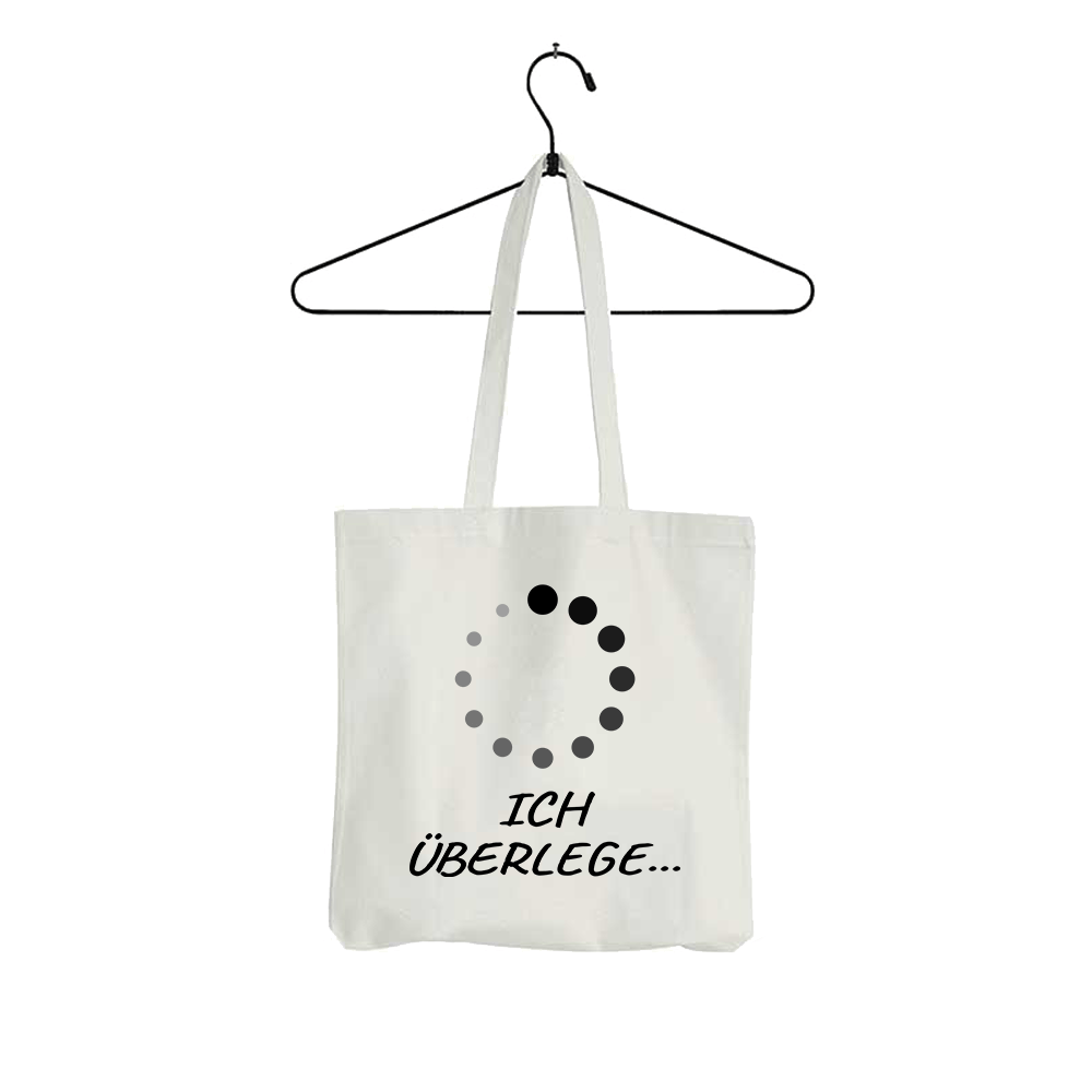 Tasche Bitte Ich überlege - Schwarzer - Kaffee