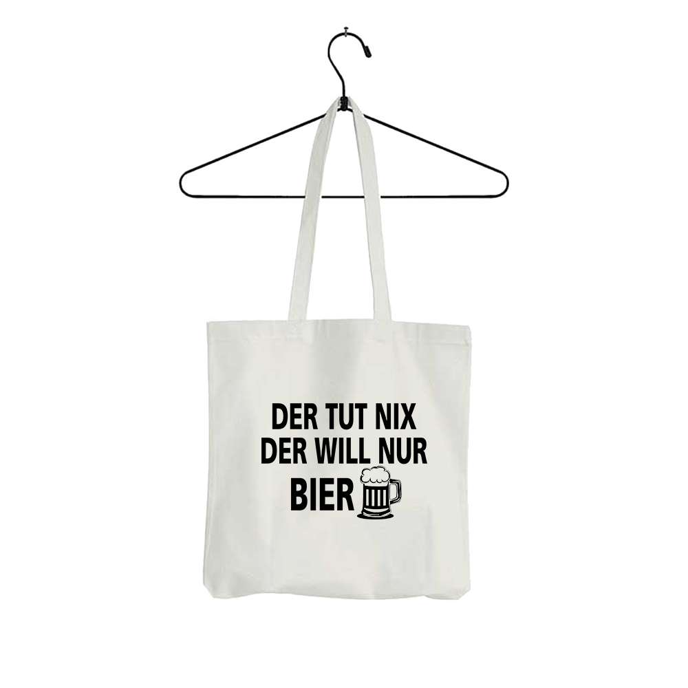 Tasche Der tut nix der will nur Bier - Schwarzer - Kaffee