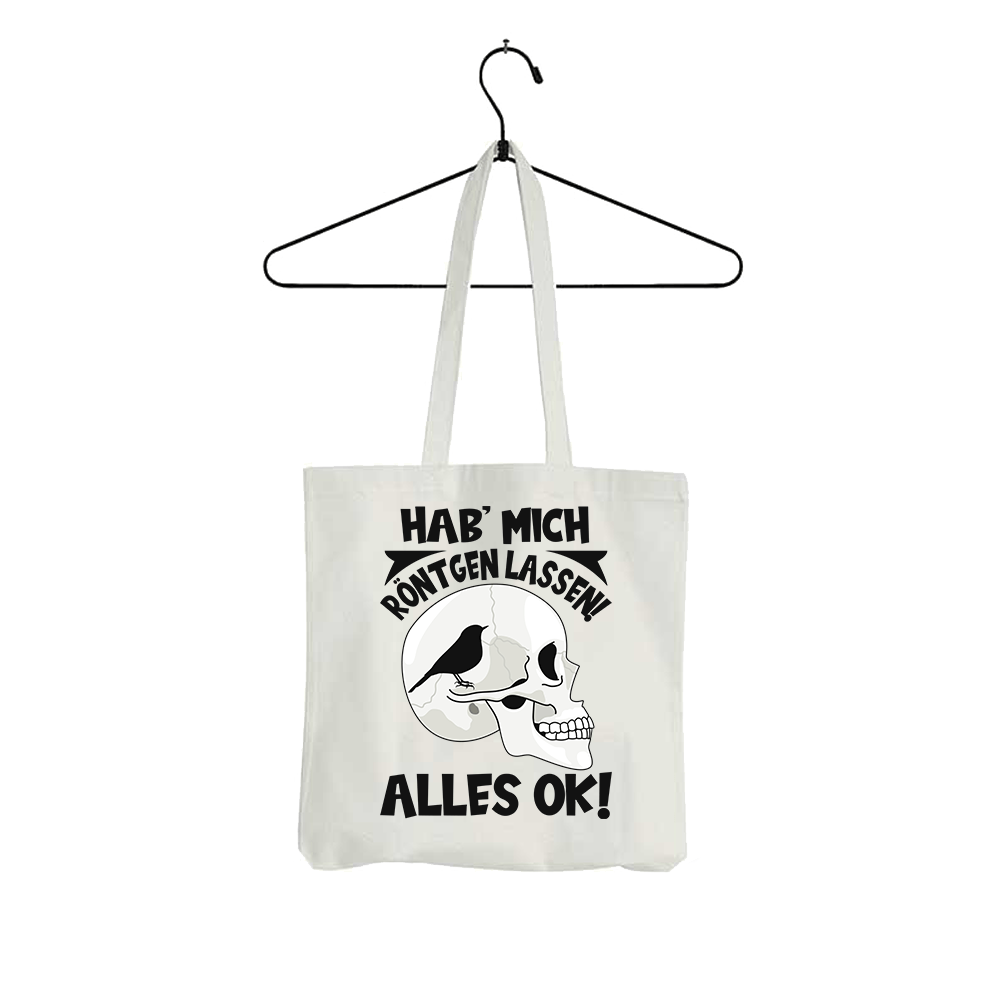 Tasche Hab mich röntgen lassen - Schwarzer - Kaffee