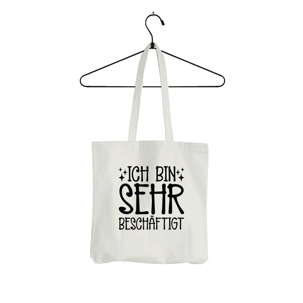 Tasche Ich bin sehr beschäftigt - Schwarzer - Kaffee
