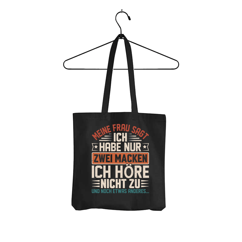 Tasche Ich habe nur zwei Macken - Schwarzer - Kaffee