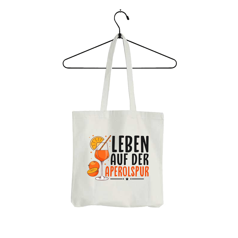 Tasche Leben auf der Aperolspur - Schwarzer - Kaffee