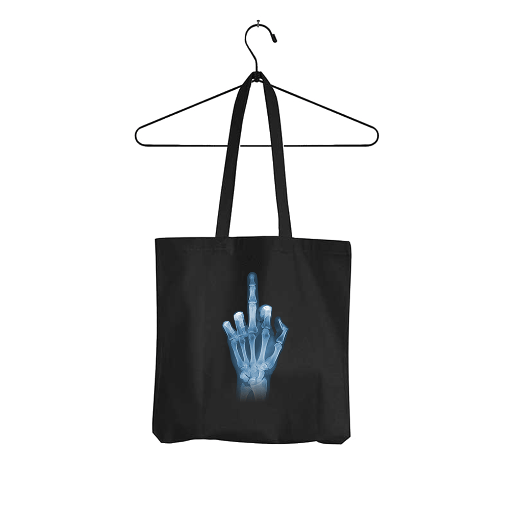 Tasche Röntgen Mittelfinger - Schwarzer - Kaffee