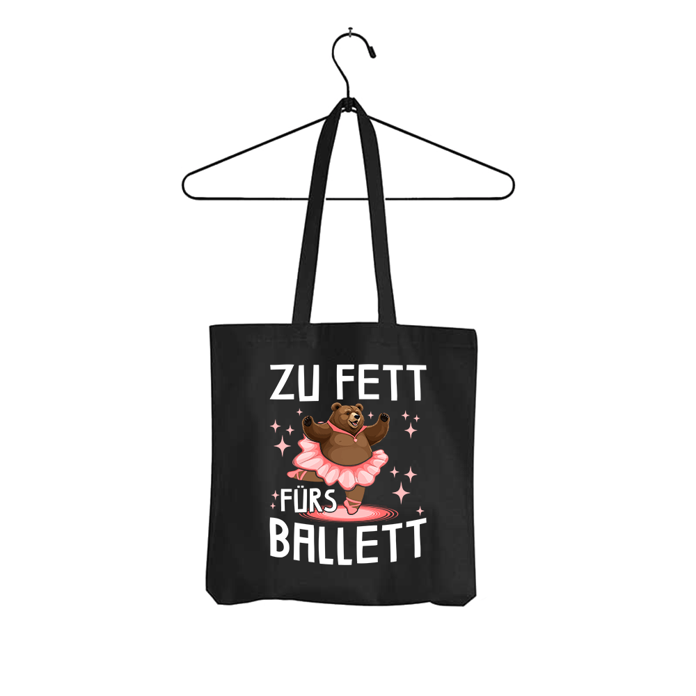 Tasche Zu fett fürs Ballett - Schwarzer - Kaffee