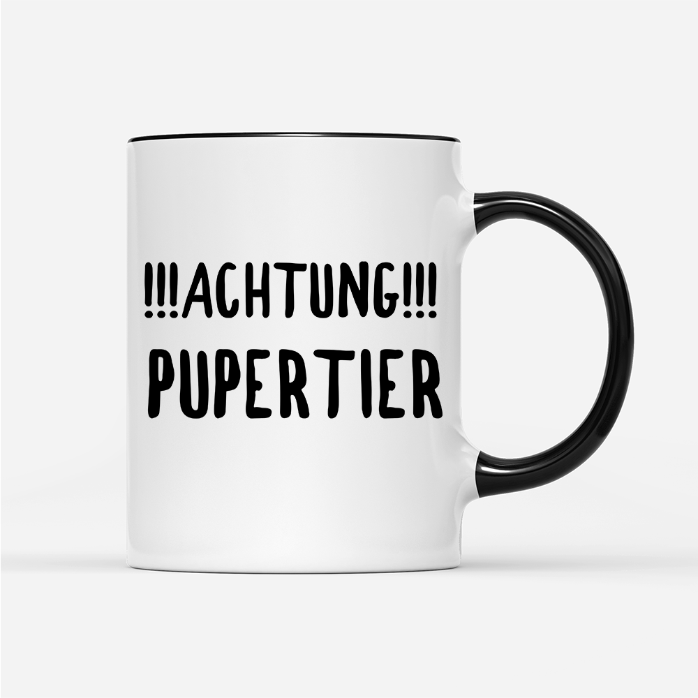 Tasse Achtung Pupertier - Schwarzer - Kaffee