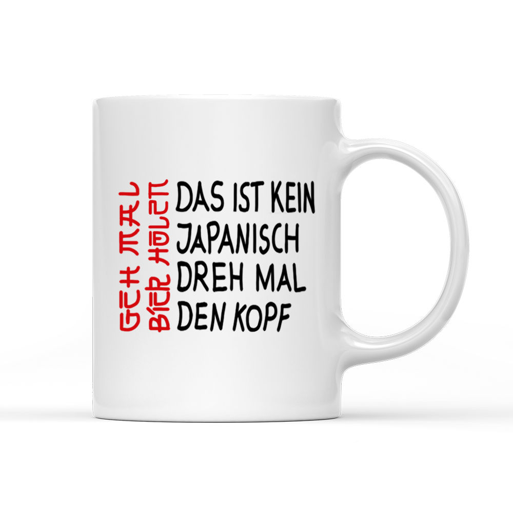 Tasse Das ist kein Japanisch - Schwarzer - Kaffee