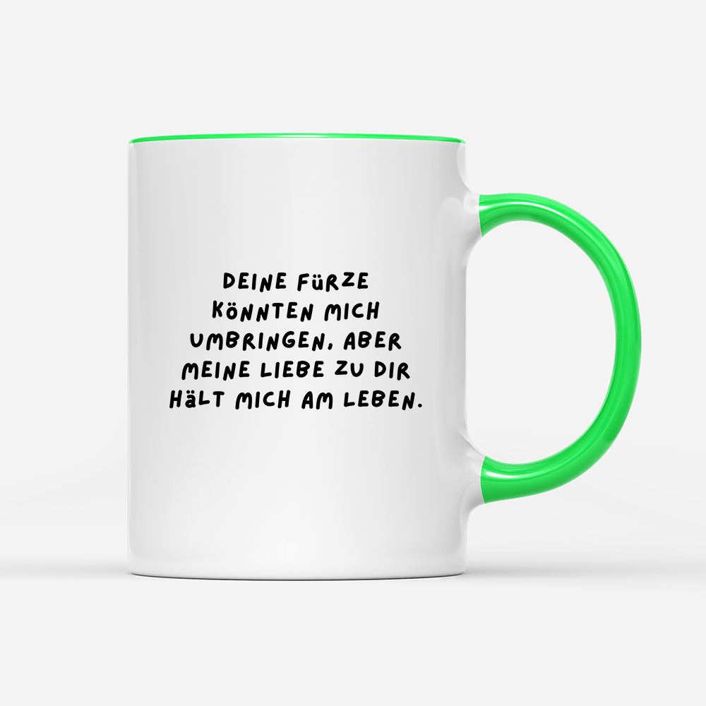 Tasse Deine Fürze könnten mich umbringen - Schwarzer - Kaffee