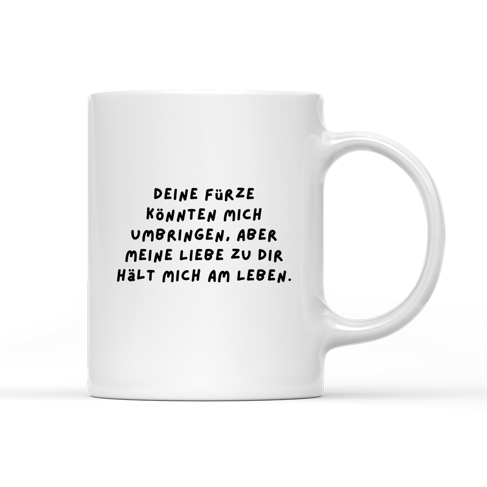 Tasse Deine Fürze könnten mich umbringen - Schwarzer - Kaffee