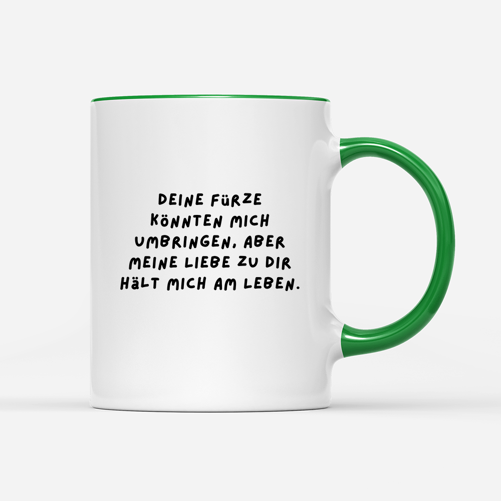 Tasse Deine Fürze könnten mich umbringen - Schwarzer - Kaffee