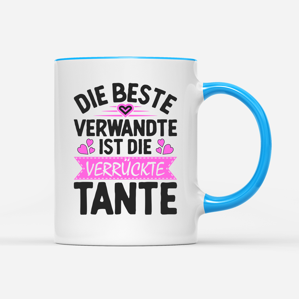 Tasse Die beste Verwandte ist die Tante - Schwarzer - Kaffee