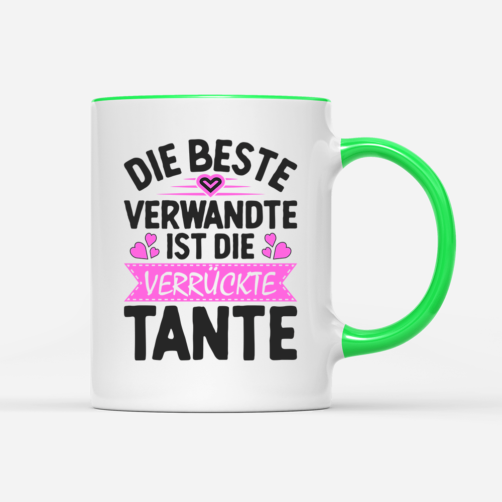 Tasse Die beste Verwandte ist die Tante - Schwarzer - Kaffee