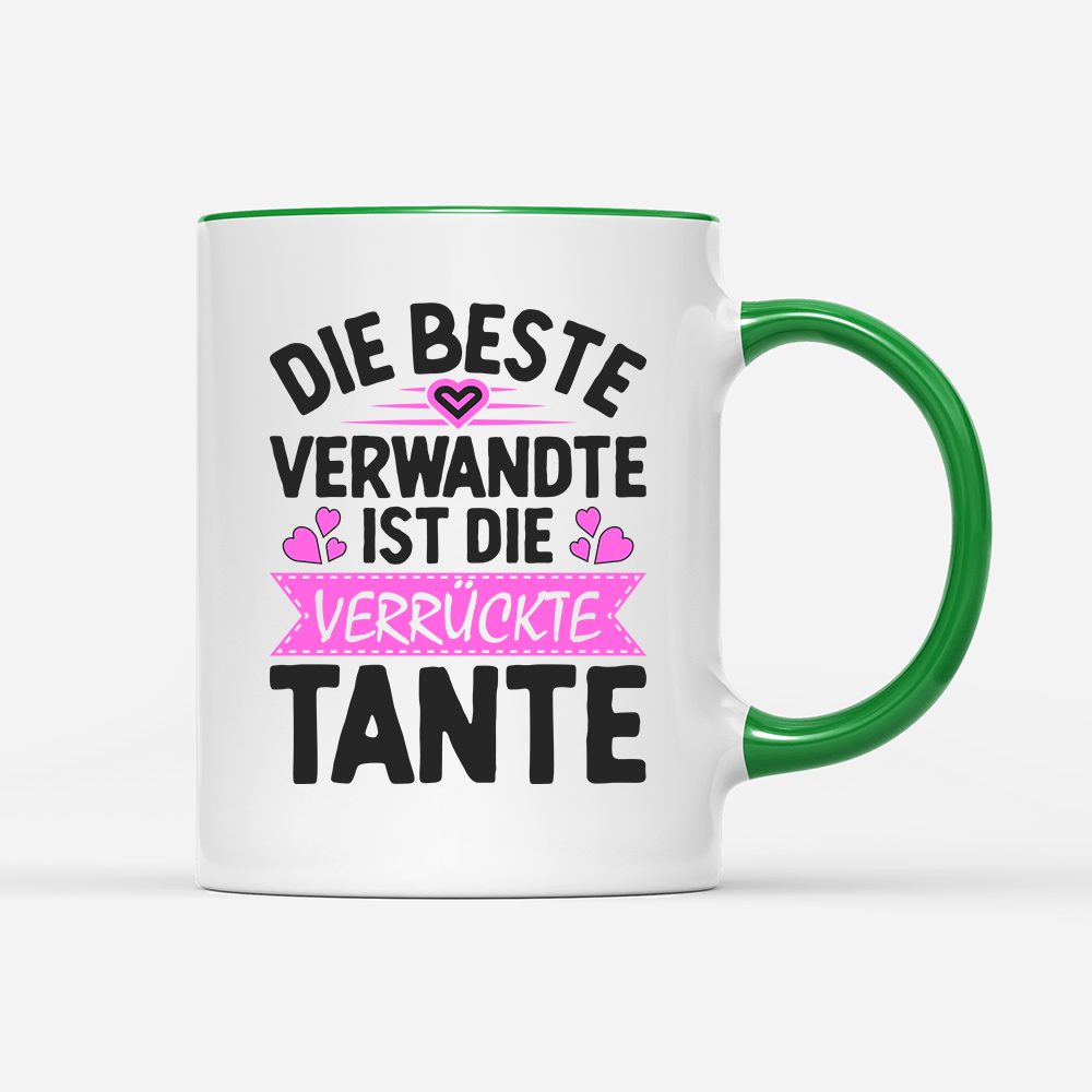 Tasse Die beste Verwandte ist die Tante - Schwarzer - Kaffee
