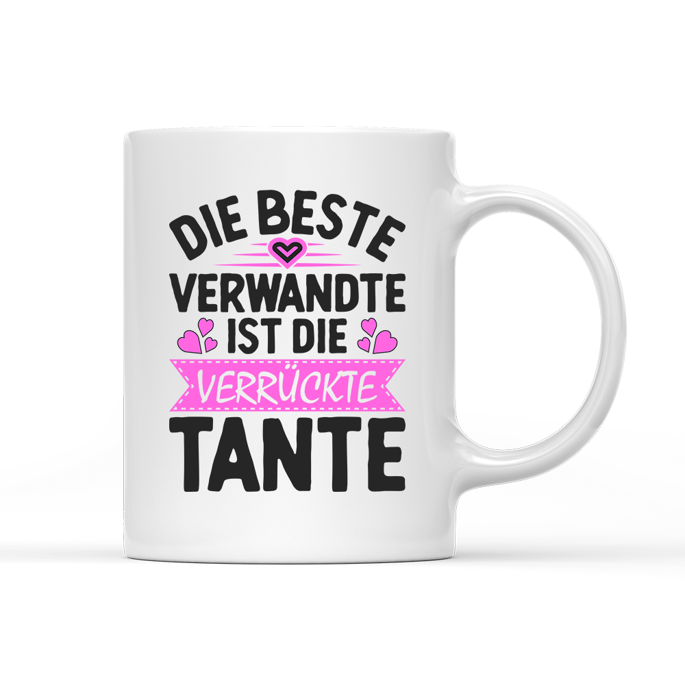 Tasse Die beste Verwandte ist die Tante - Schwarzer - Kaffee