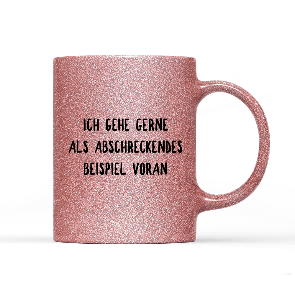 Tasse Glitzer Edition Abschreckendes Beispiel - Schwarzer - Kaffee