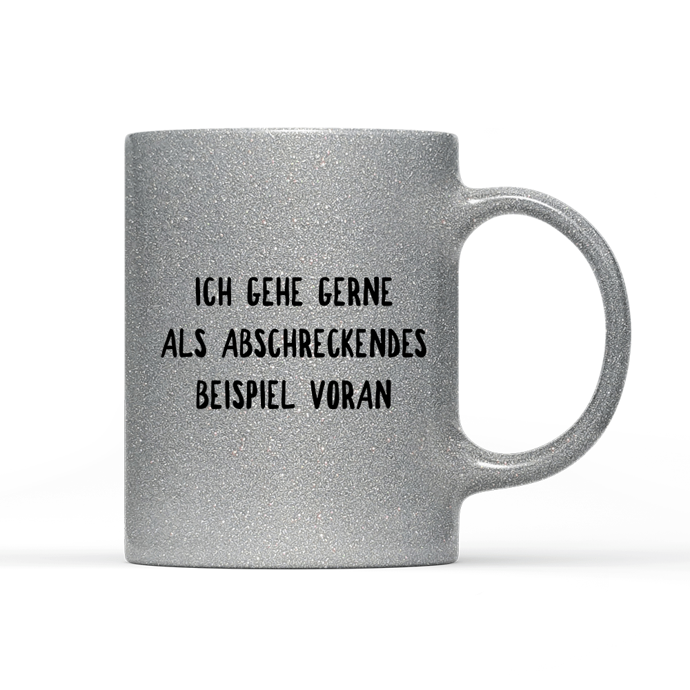 Tasse Glitzer Edition Abschreckendes Beispiel - Schwarzer - Kaffee