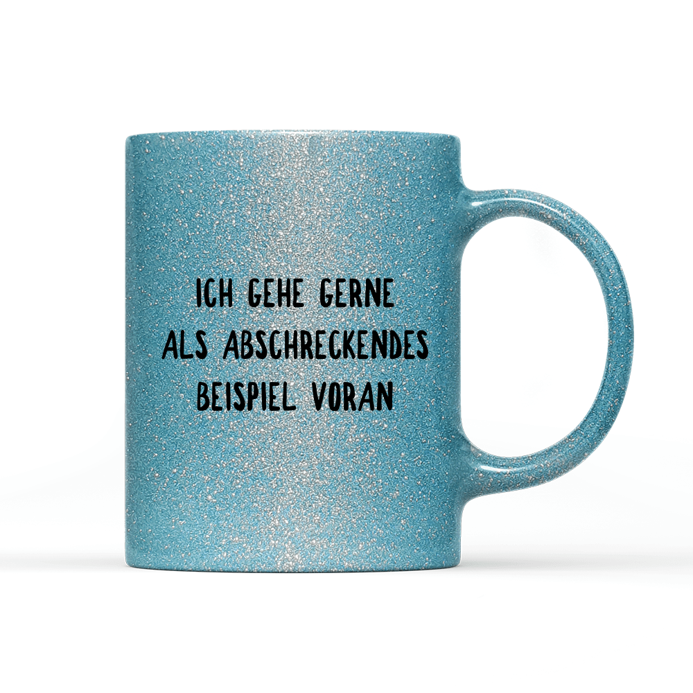 Tasse Glitzer Edition Abschreckendes Beispiel - Schwarzer - Kaffee