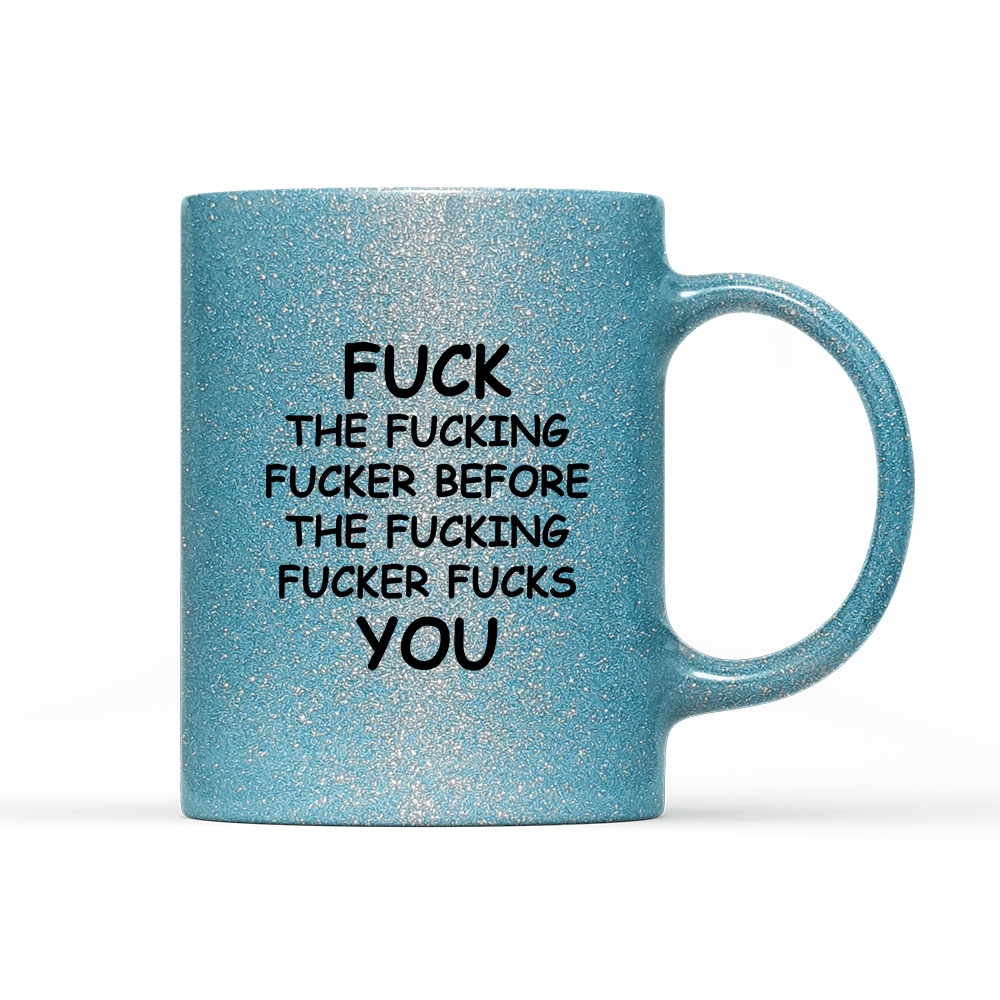 Tasse Glitzer Edition Fuck - Schwarzer - Kaffee