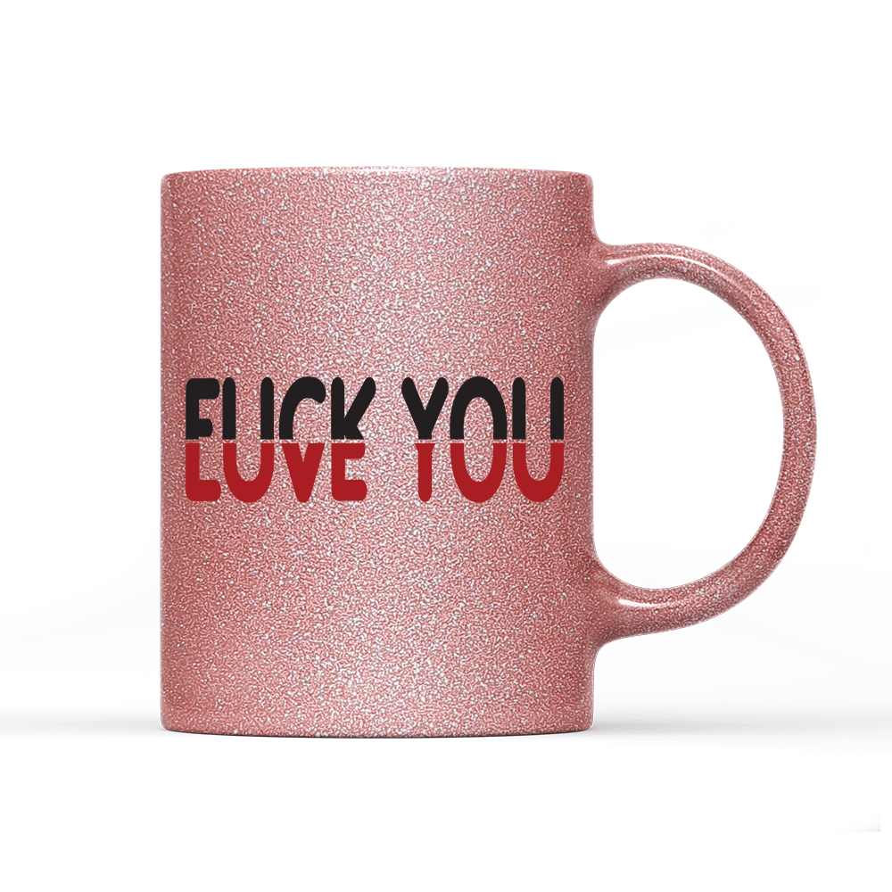 Tasse Glitzer Edition Love you - Schwarzer - Kaffee