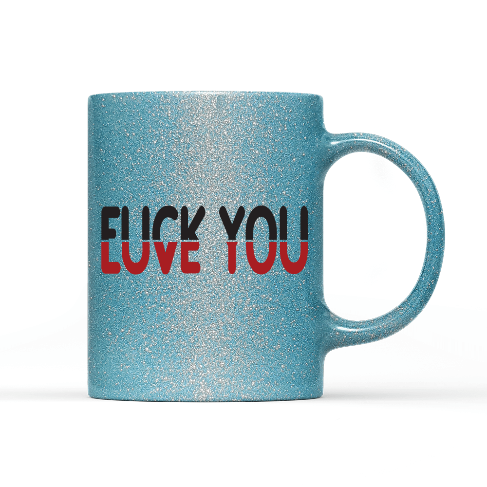 Tasse Glitzer Edition Love you - Schwarzer - Kaffee