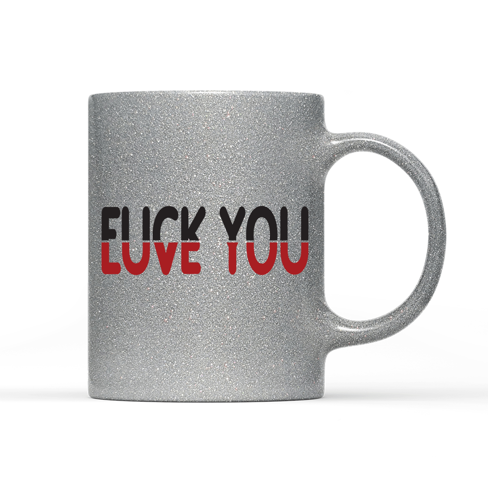Tasse Glitzer Edition Love you - Schwarzer - Kaffee