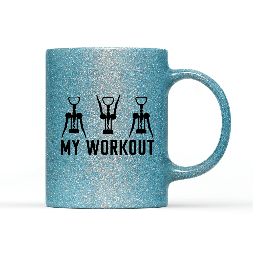 Tasse Glitzer Edition My Workout - Schwarzer - Kaffee