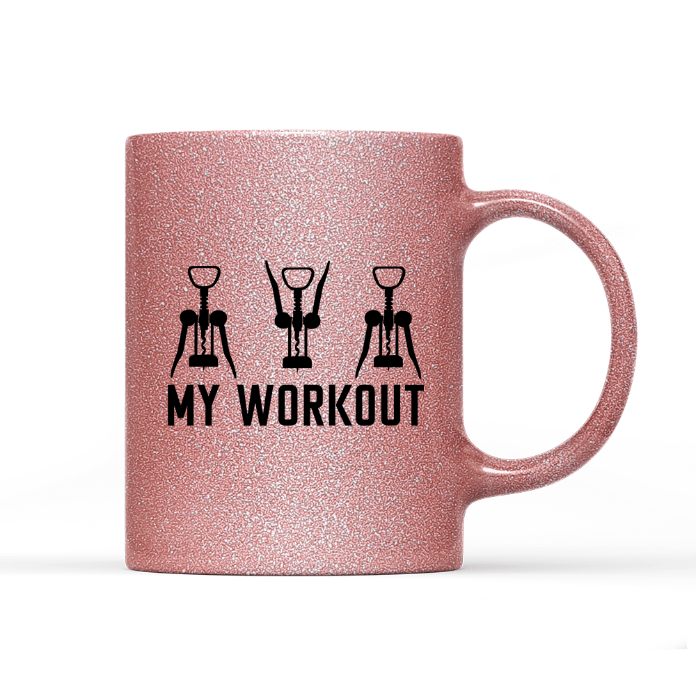 Tasse Glitzer Edition My Workout - Schwarzer - Kaffee