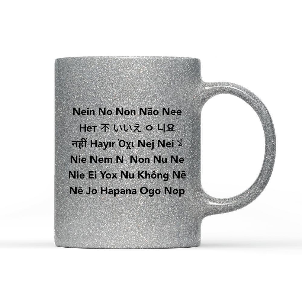 Tasse Glitzer Edition Nein No - Schwarzer - Kaffee