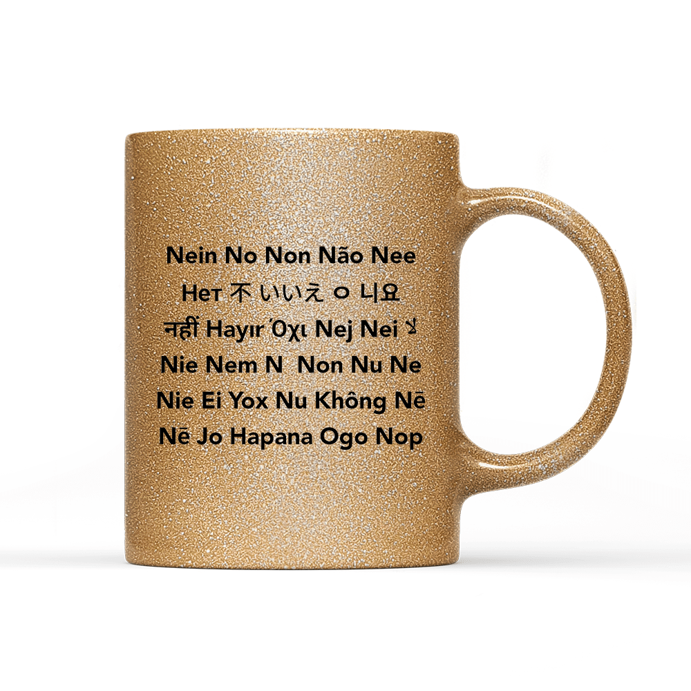 Tasse Glitzer Edition Nein No - Schwarzer - Kaffee
