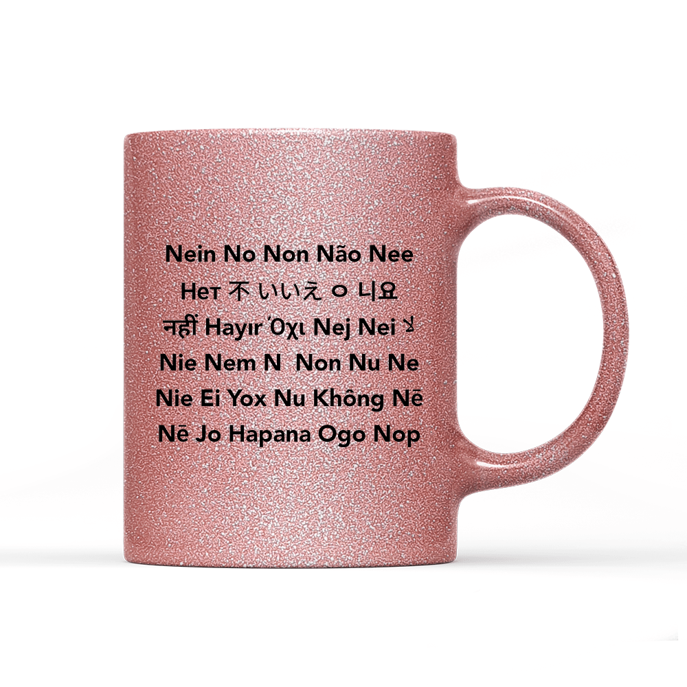 Tasse Glitzer Edition Nein No - Schwarzer - Kaffee