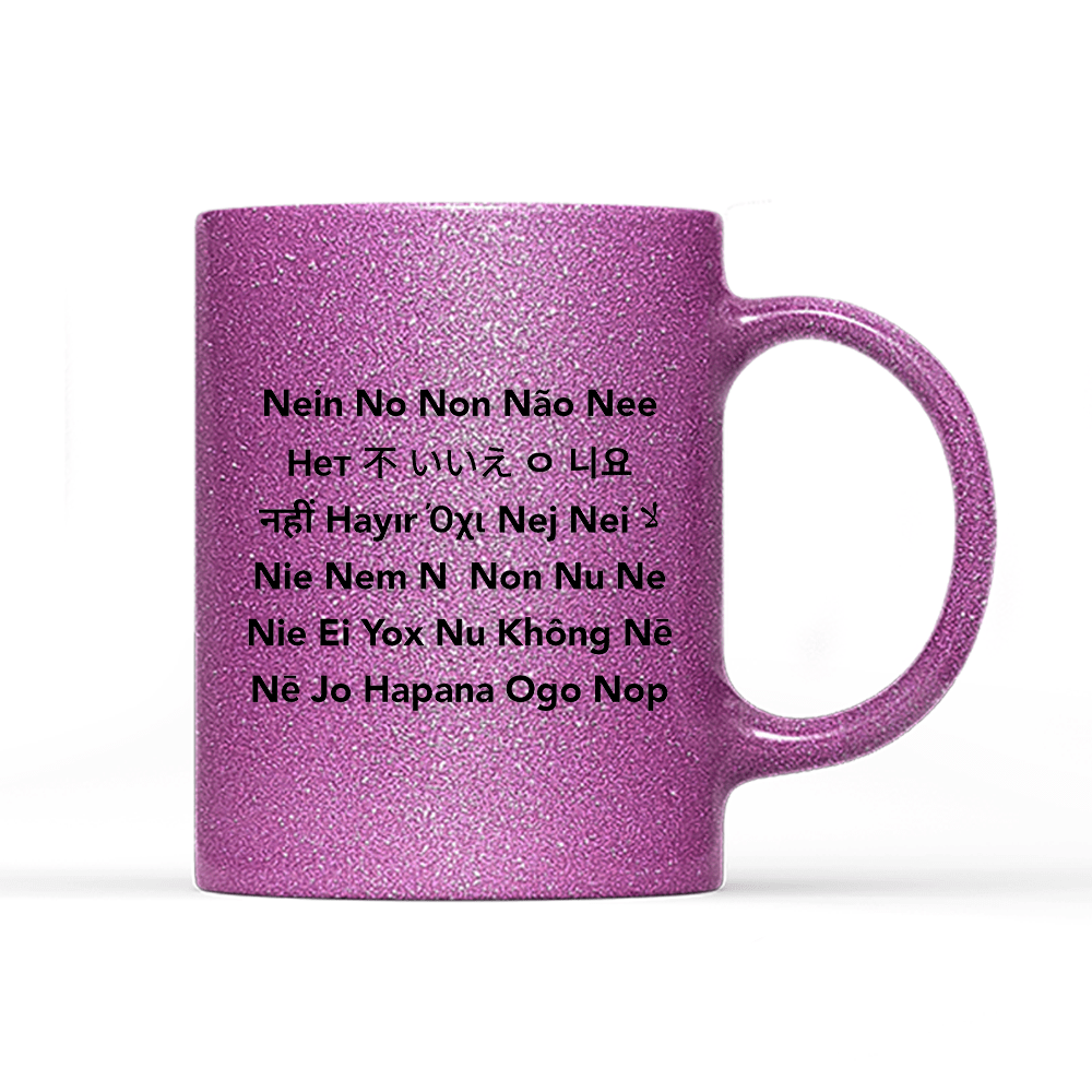 Tasse Glitzer Edition Nein No - Schwarzer - Kaffee