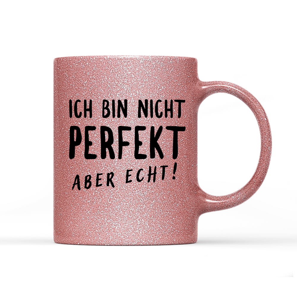 Tasse Glitzer Edition Nicht Perfekt - Schwarzer - Kaffee