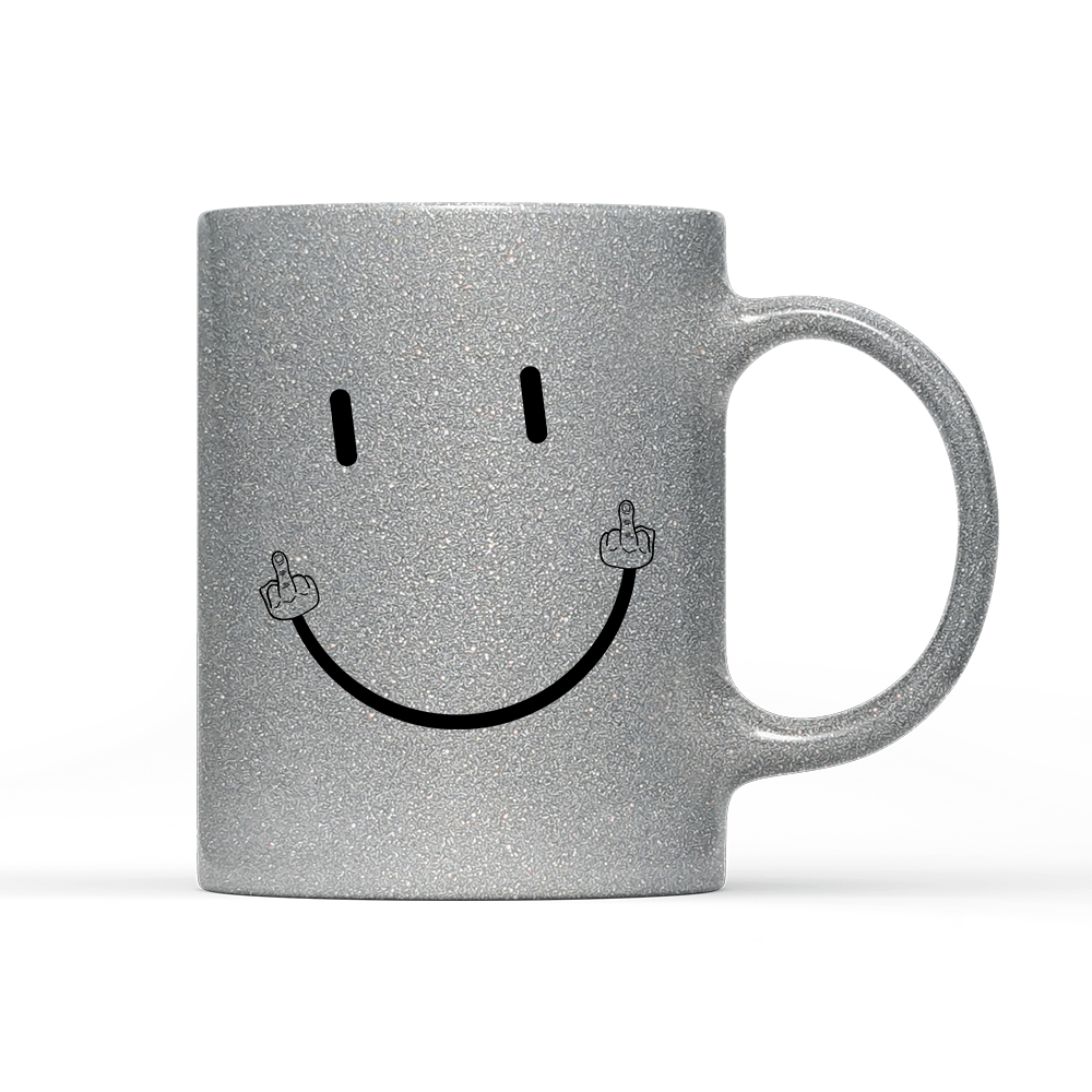 Tasse Glitzer Edition Smile - Schwarzer - Kaffee