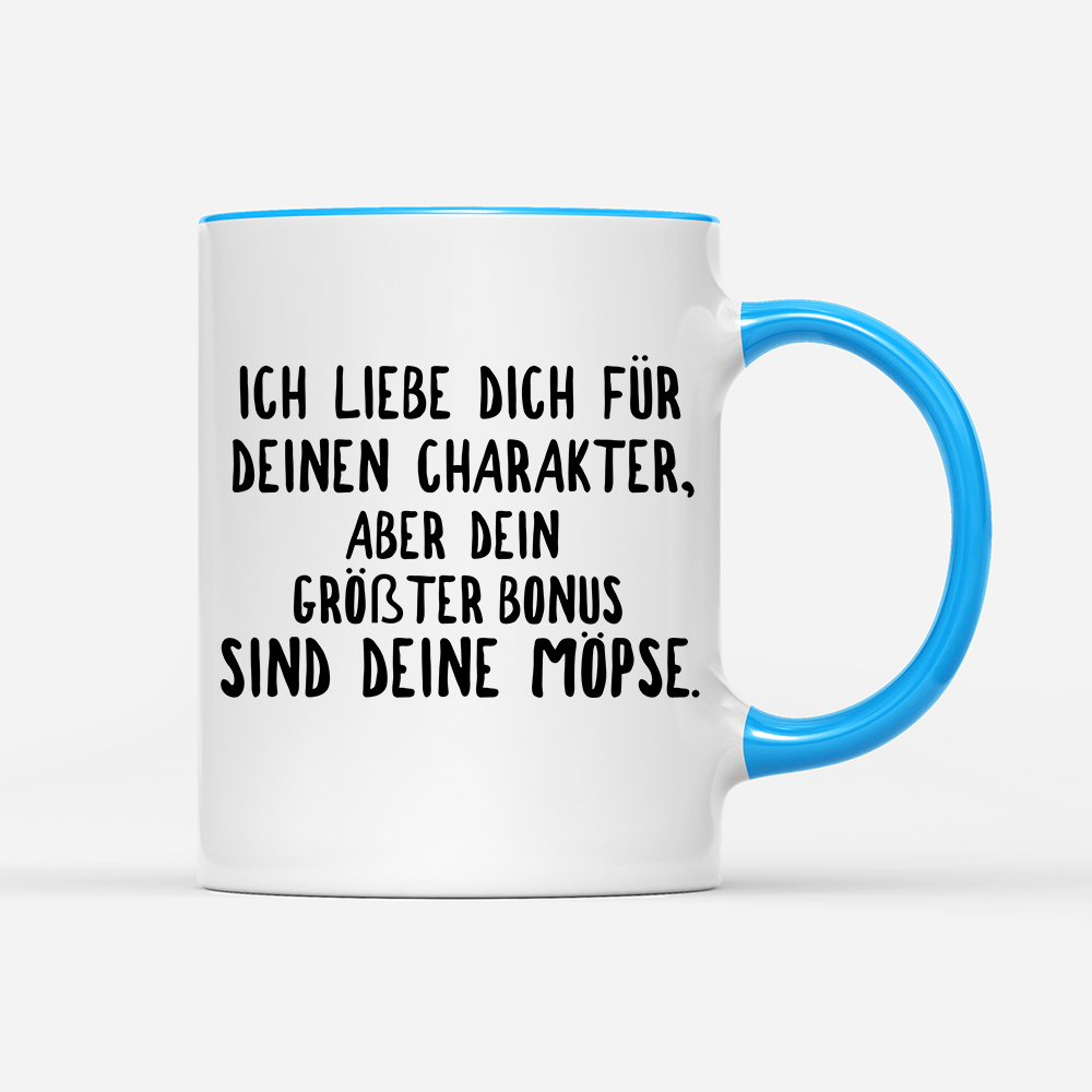 Tasse Ich liebe deinen Charakter Möpse - Schwarzer - Kaffee