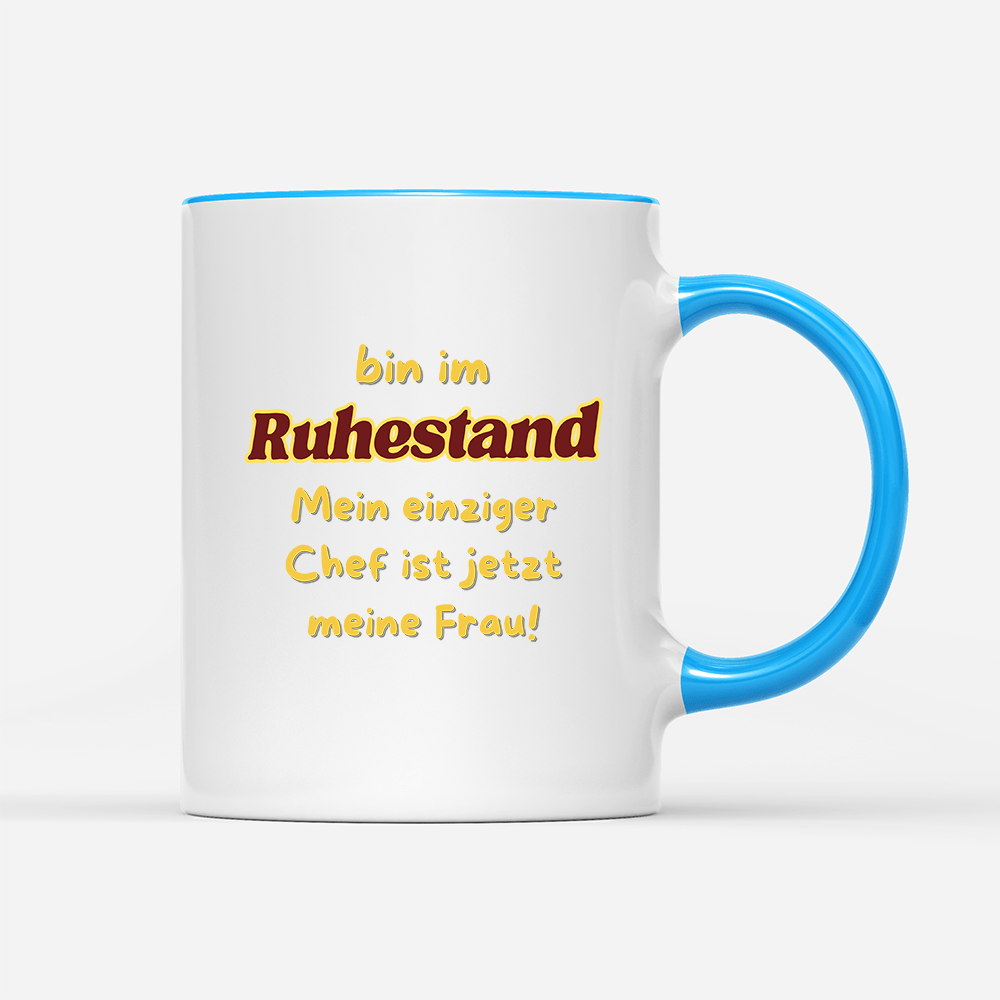 Tasse in im Ruhestand mein einziger Chef ist jetzt meine Frau! - Schwarzer - Kaffee